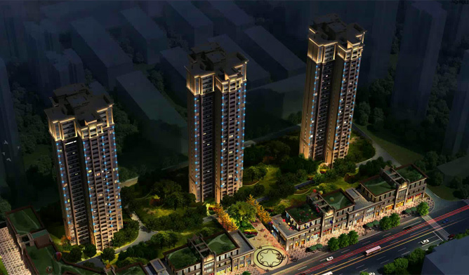 四川亮化工程設(shè)計(jì)-鴻華城夜景照明設(shè)計(jì)方案